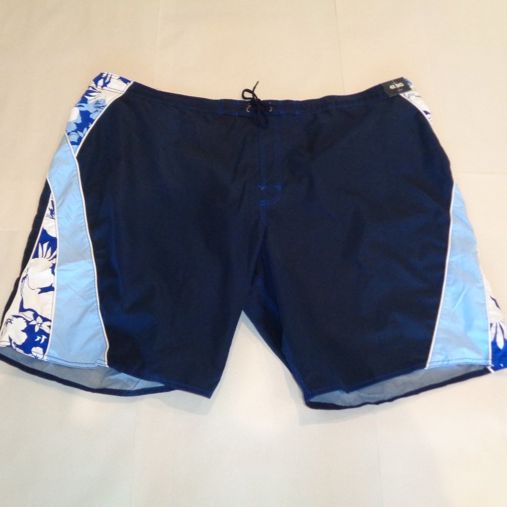 Roundtree & Yorke Size 4XB Navy New Swim Trunks